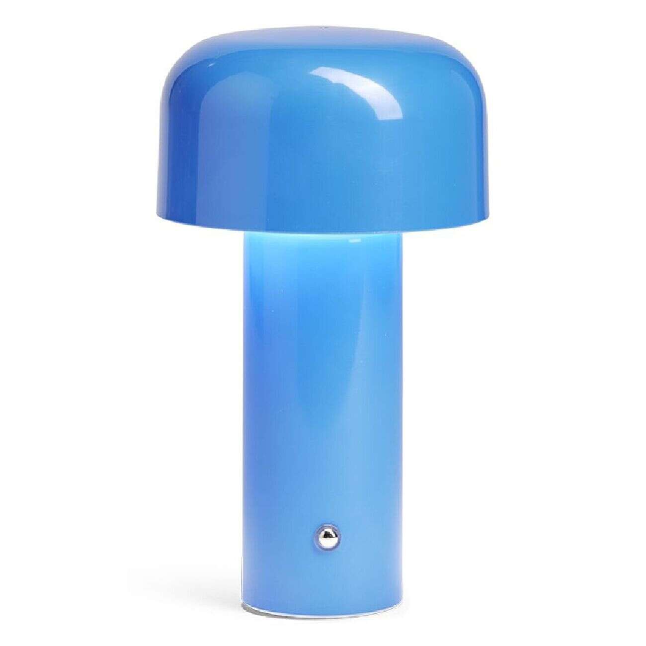 Lampe LED tactile rechargeable bleue Ø12,5xH20,5cm