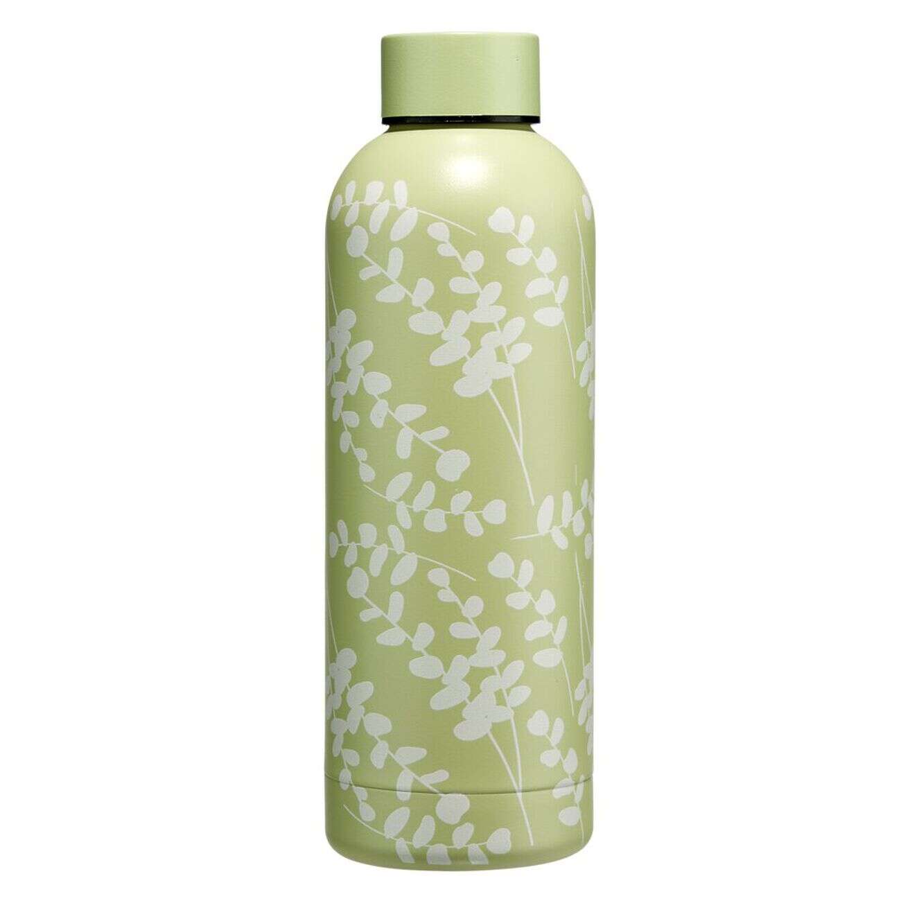 Gourde isotherme inox 500ml motif feuillage Ø7xH22cm (2 modèles)