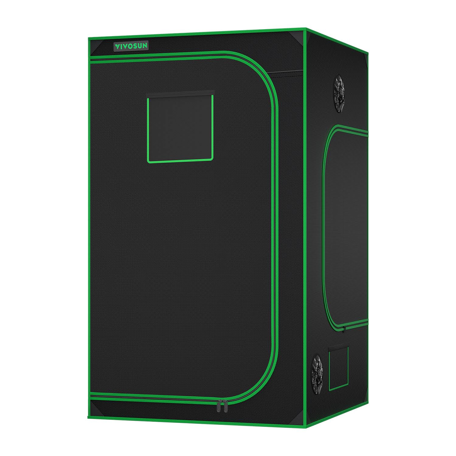 4x4 Grow Tent S448, 4-8 Plants Use, Indoor Plant Growing Tent High Reflective Mylar with Observation Window and Floor Tray Classic Tents 48�ɡ� x 48�ɡ� x