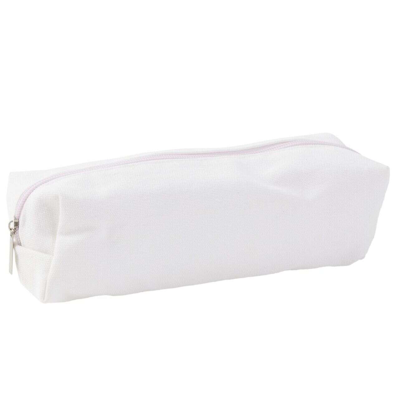 Trousse à cosmétique en plastique unie blanc 22x7xH7cm