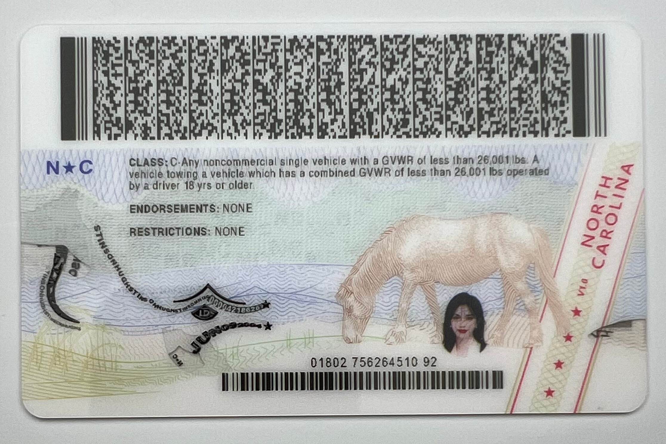 North Carolina ID (Latest Version)