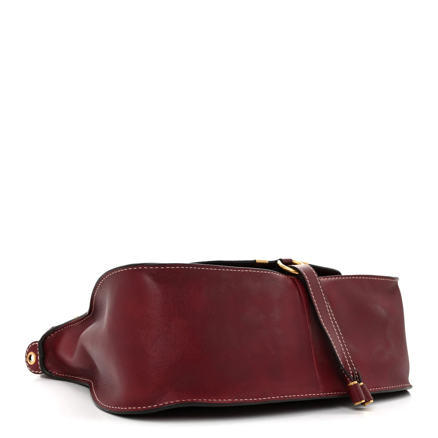 Calfskin Medium Marcie Satchel Stormy Red