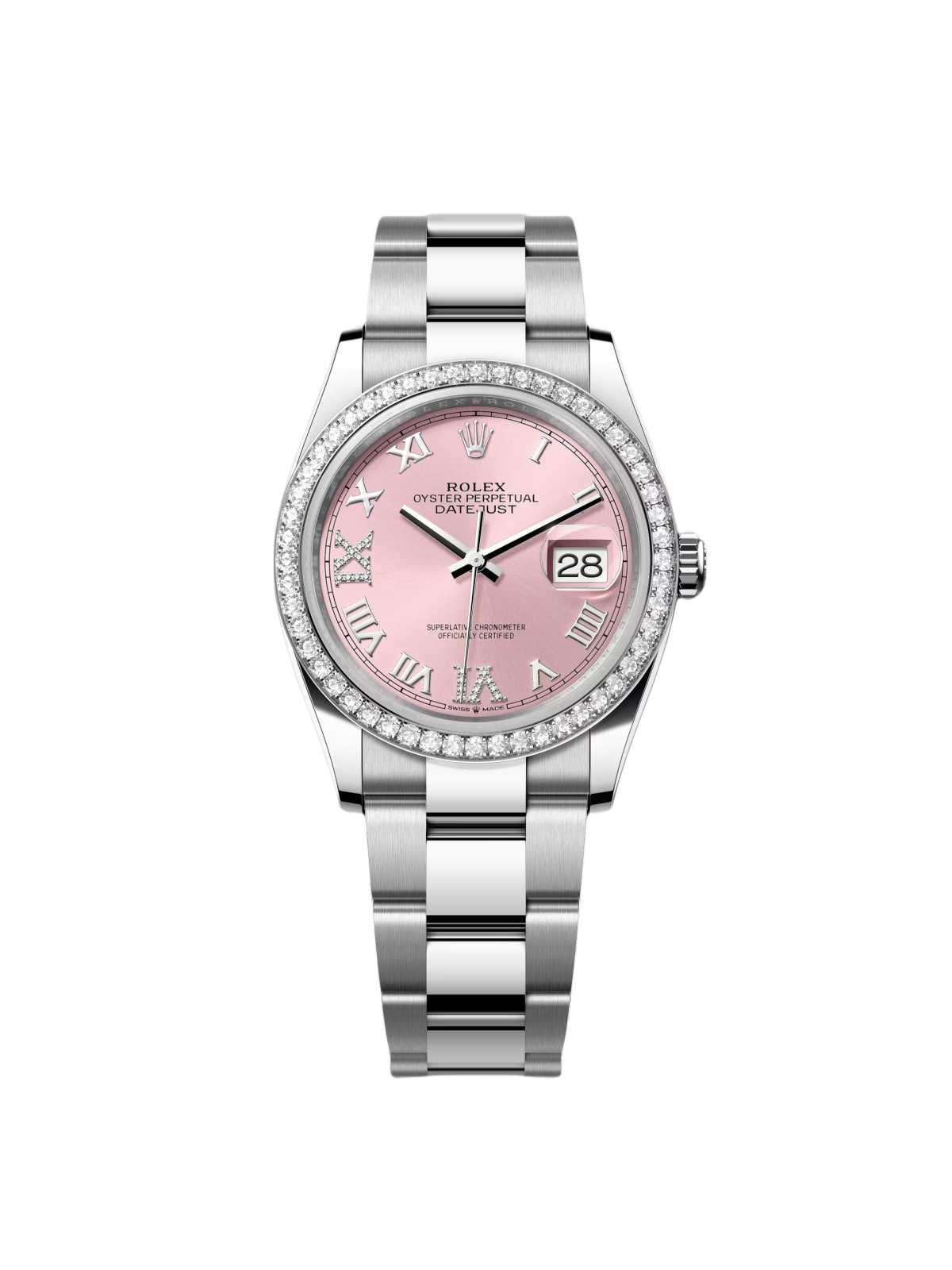 【Super Clone】RLX  Datejust 36mm 126284 Pink Dial Jubilee Bracelet