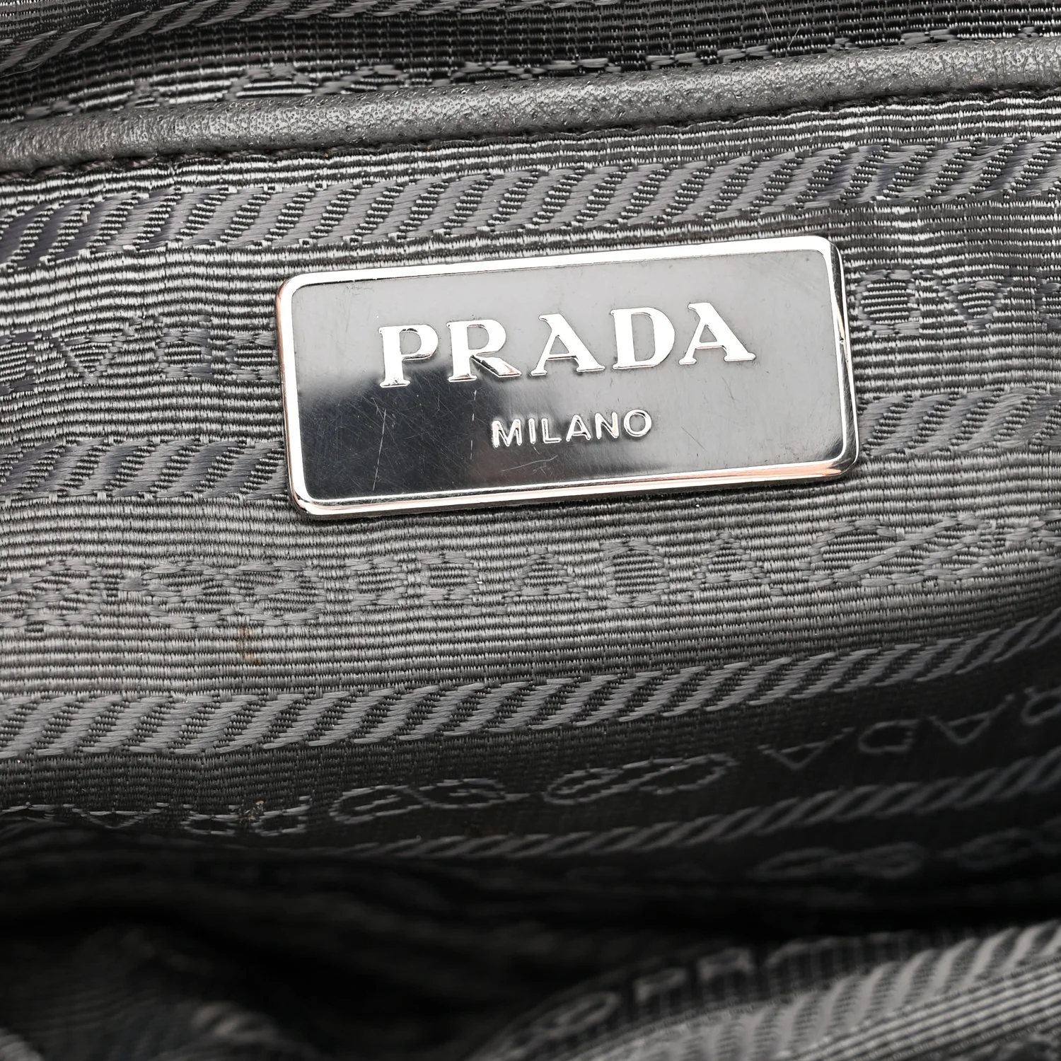 Tessuto Nylon Saffiano Medium Backpack Anthracite