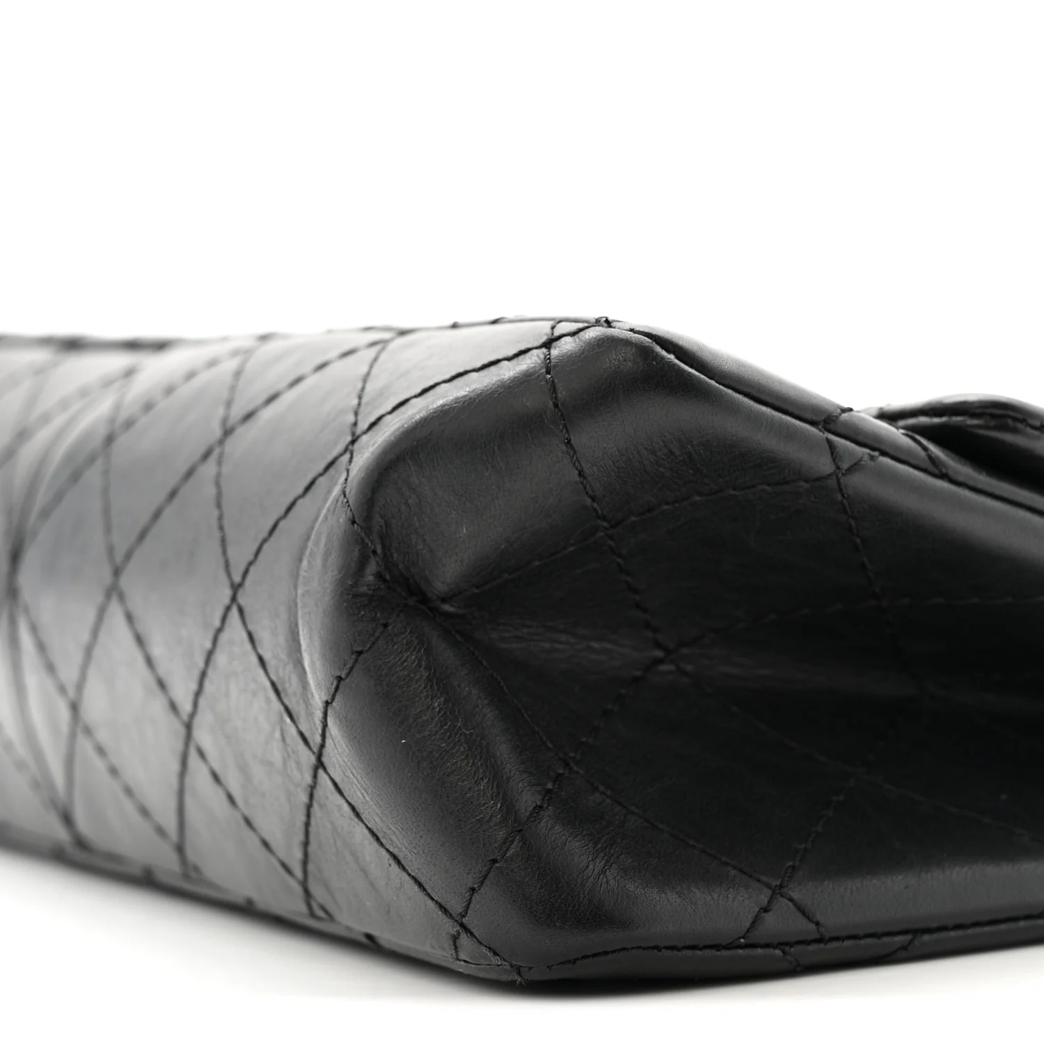 Aged Calfskin Quilted 2.55 Reissue 226 Flap Black