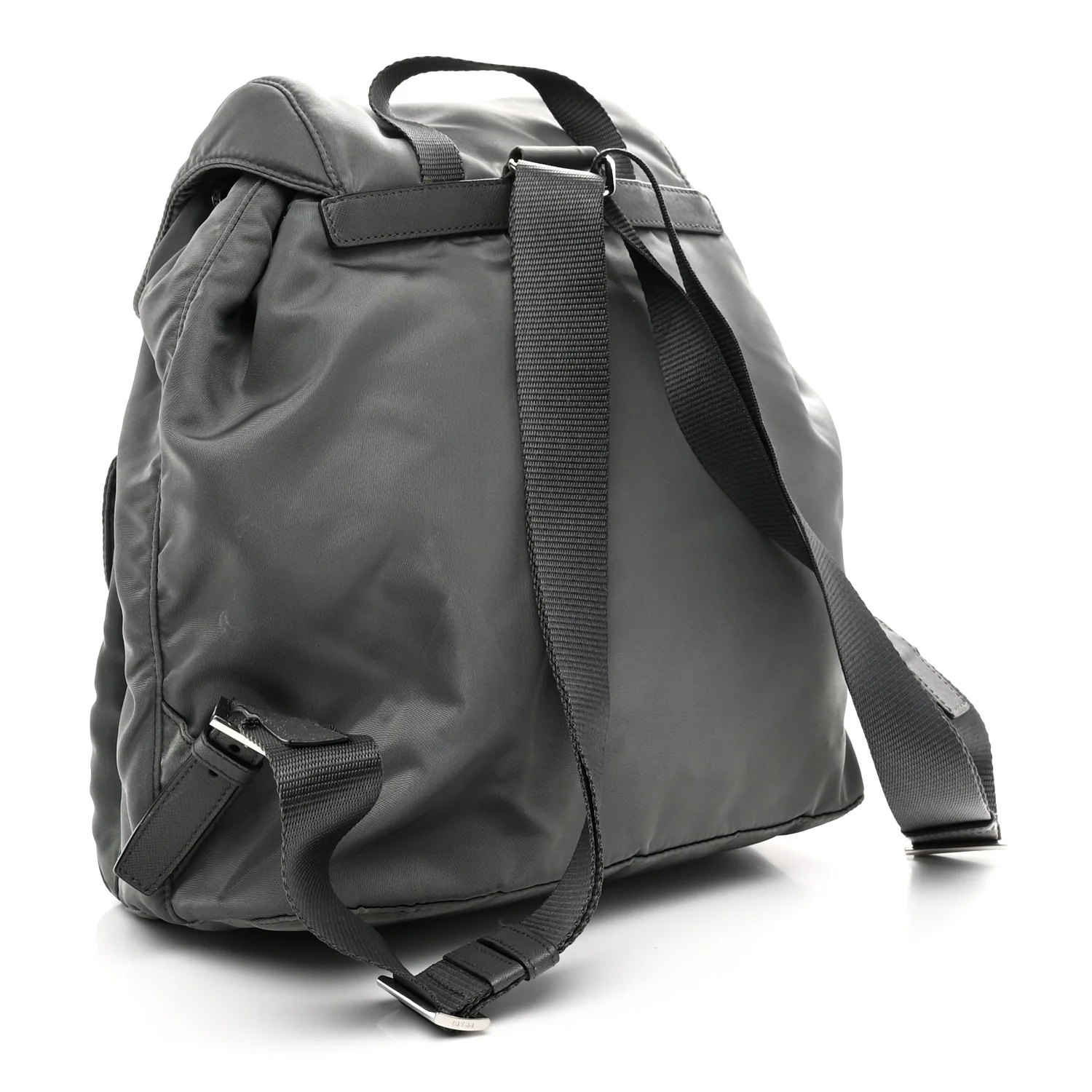 Tessuto Nylon Saffiano Medium Backpack Anthracite