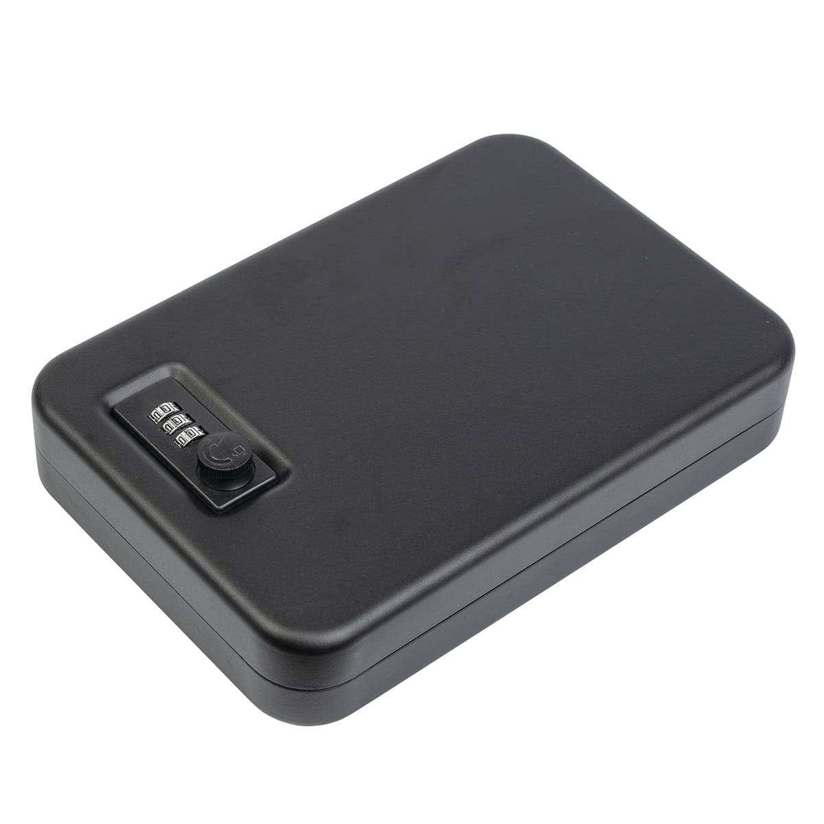 Machir Portable Mini Storage Steel Handgun Safe, Combination Lock and Security Steel Cable