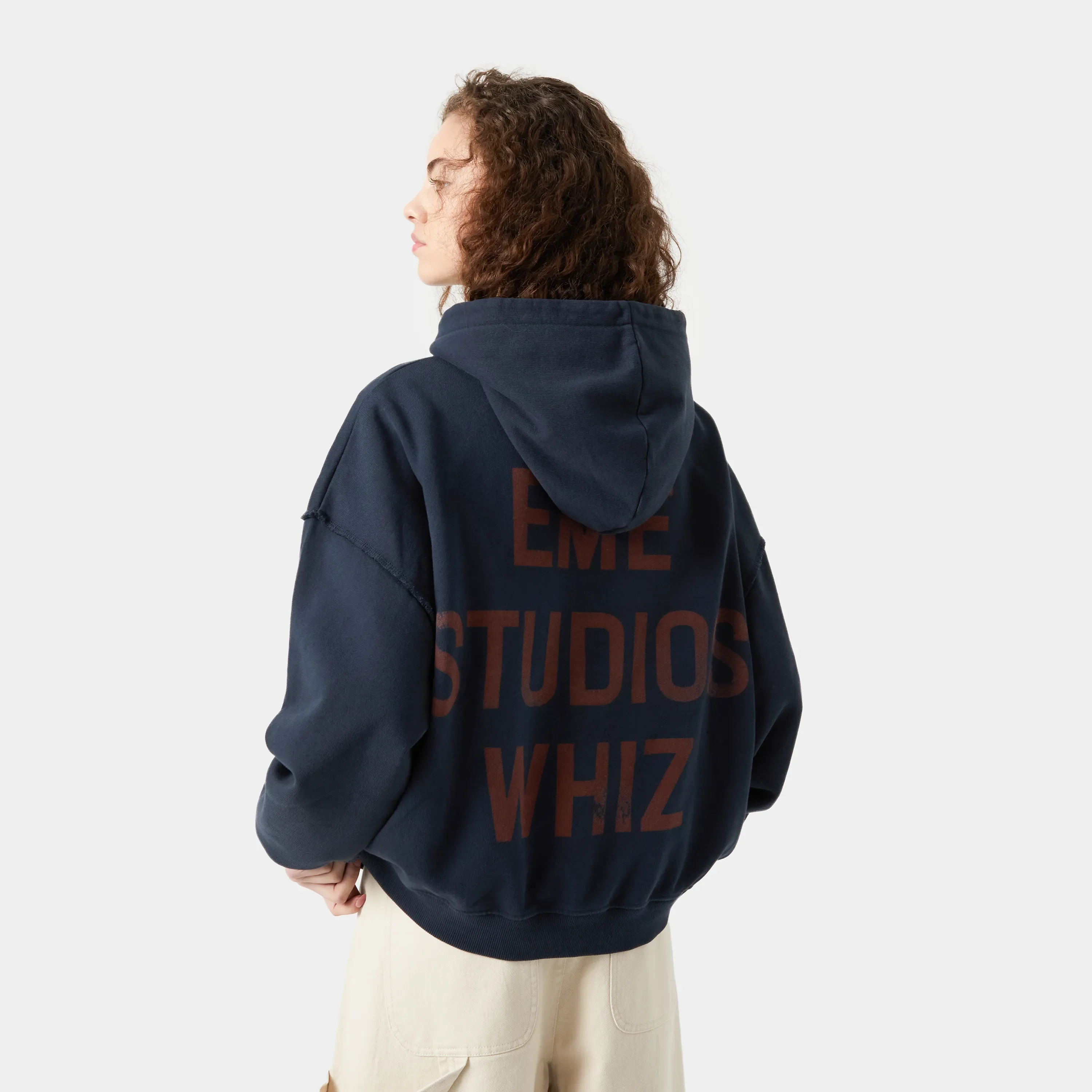 Whiz Navy Oversized Hoodie