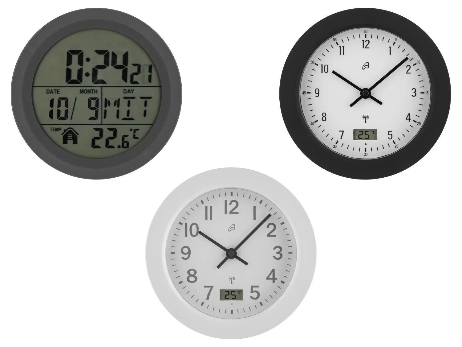 AURIOL Horloge radioguide pour salle de bains