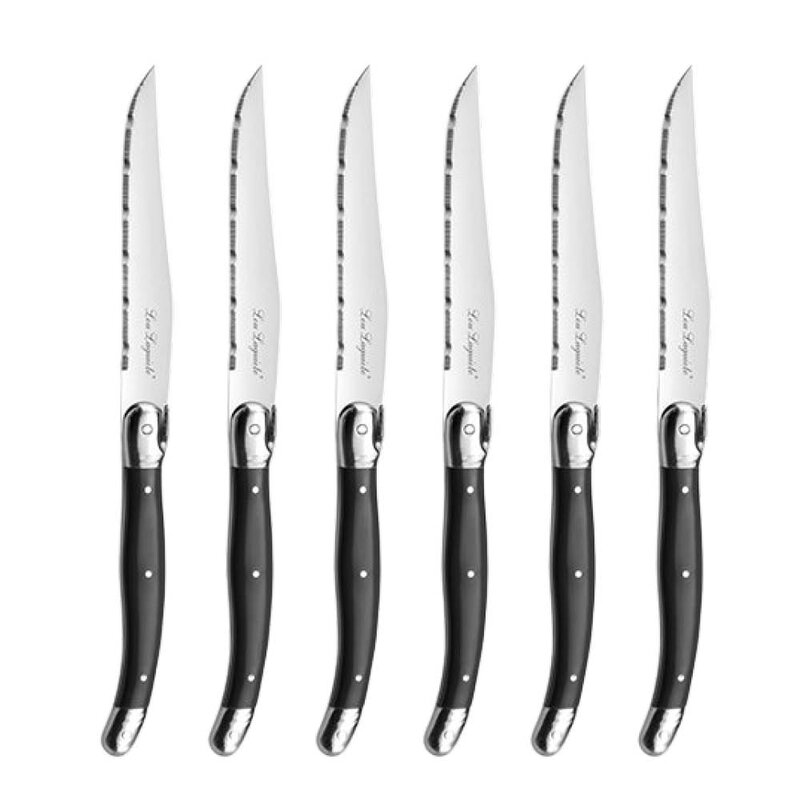 Tradition biffkniver i treblokk 6 stk antracit