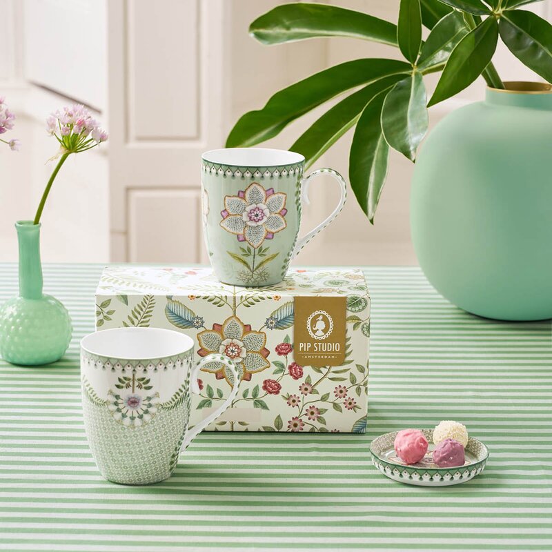Lilly & Lotus krus stor 36,5 cl 2 stk lysegrønn