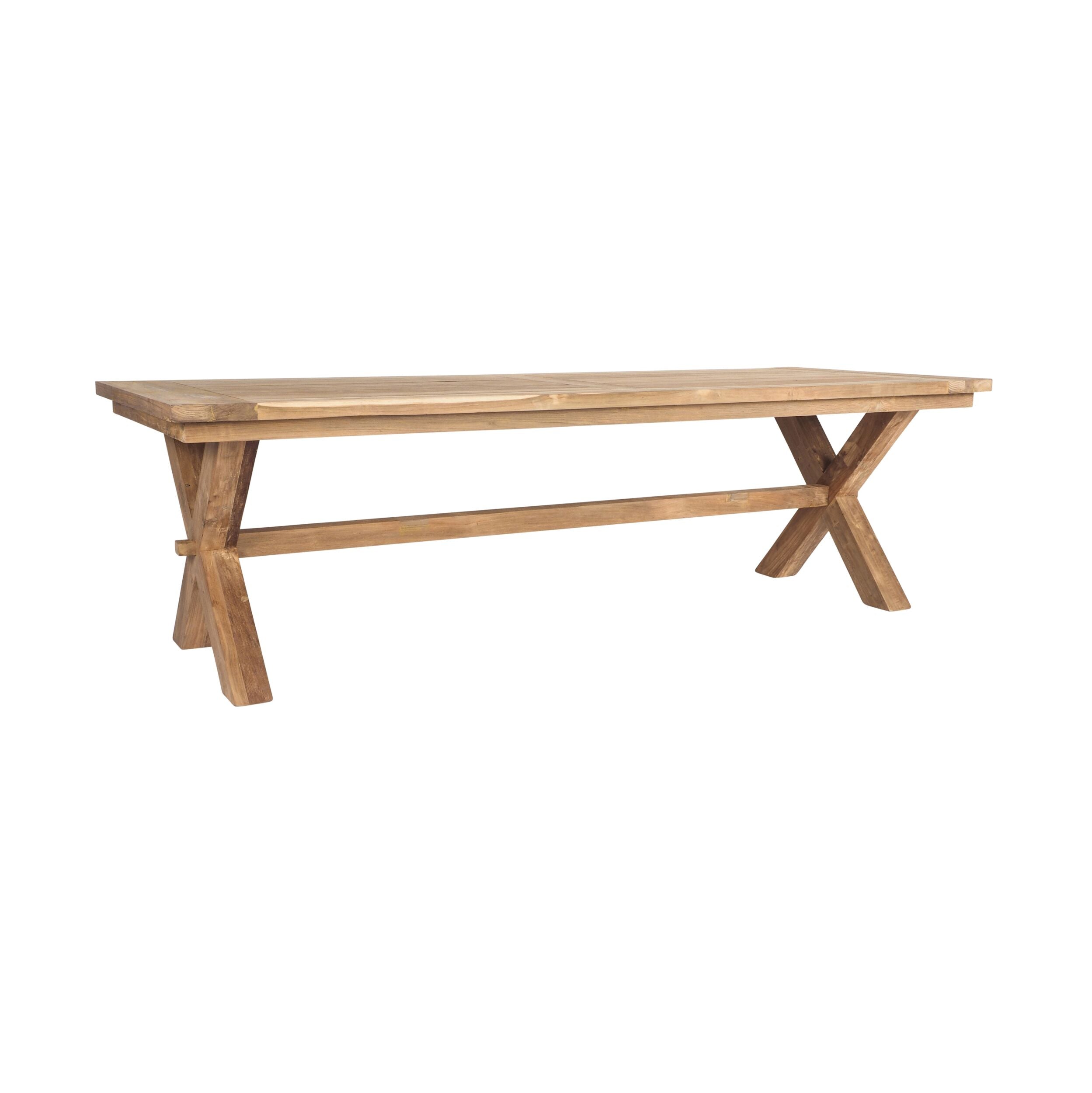 Reclaimed Teak Outdoor Dining Table 260cm - 3 Pce Package