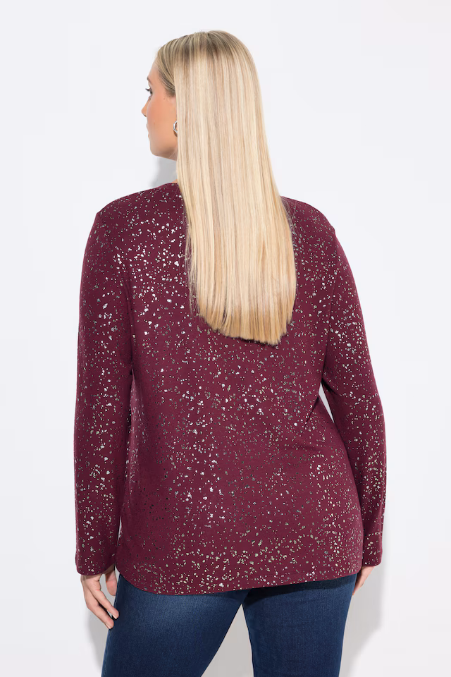 Metallic Snowflake Sweatshirt