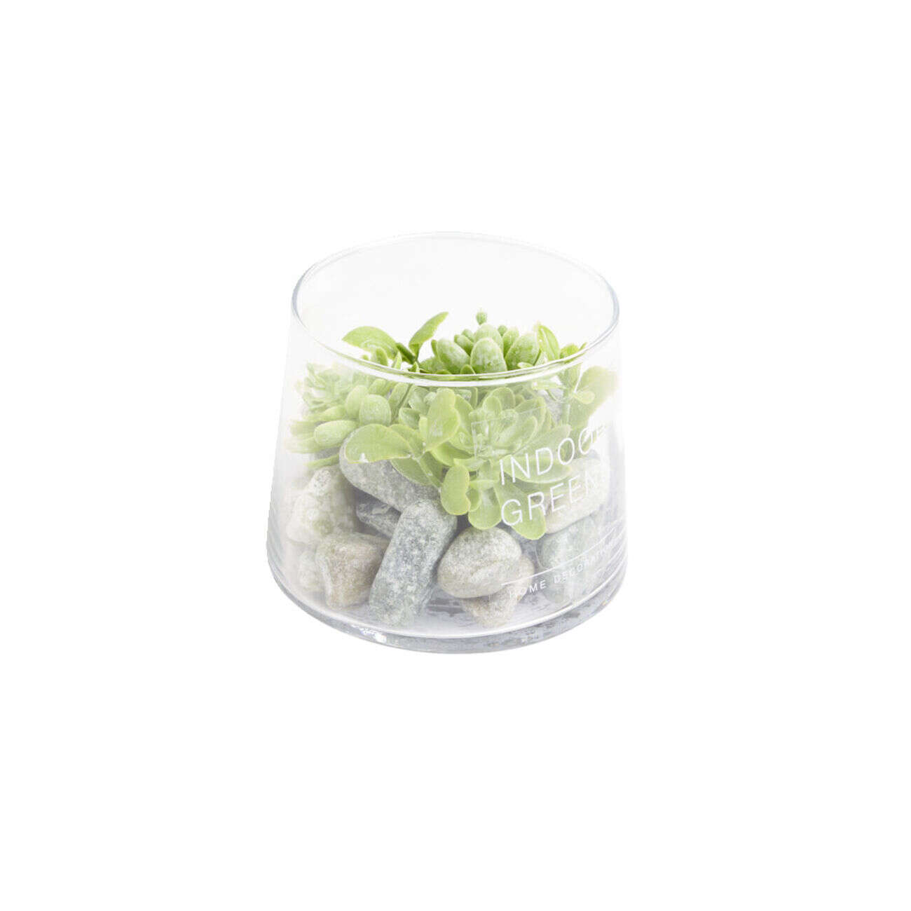 Plante artificielle grasse en pot rond 9,8xH8,2cm