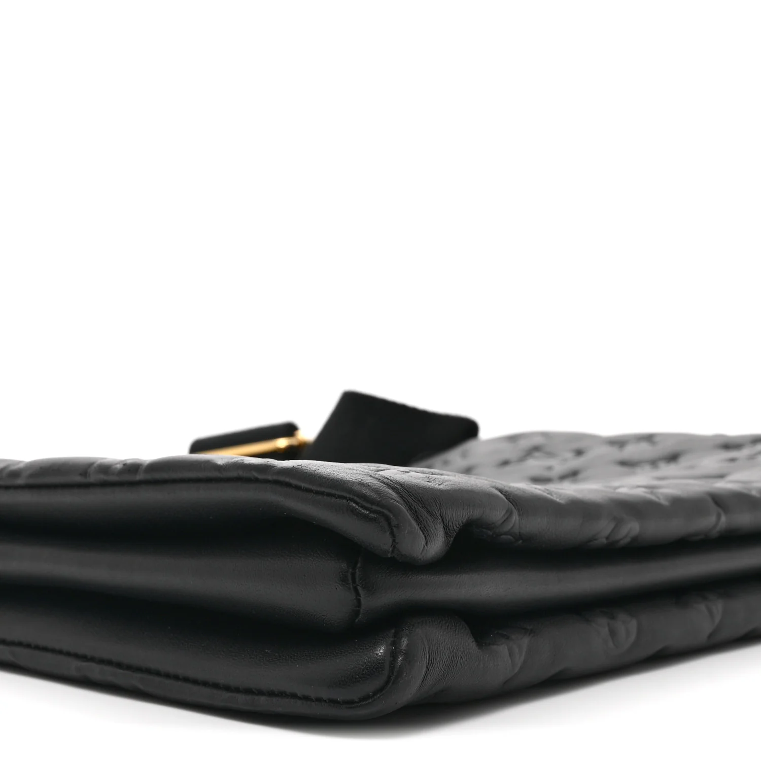 Lambskin Embossed Monogram Coussin PM Black