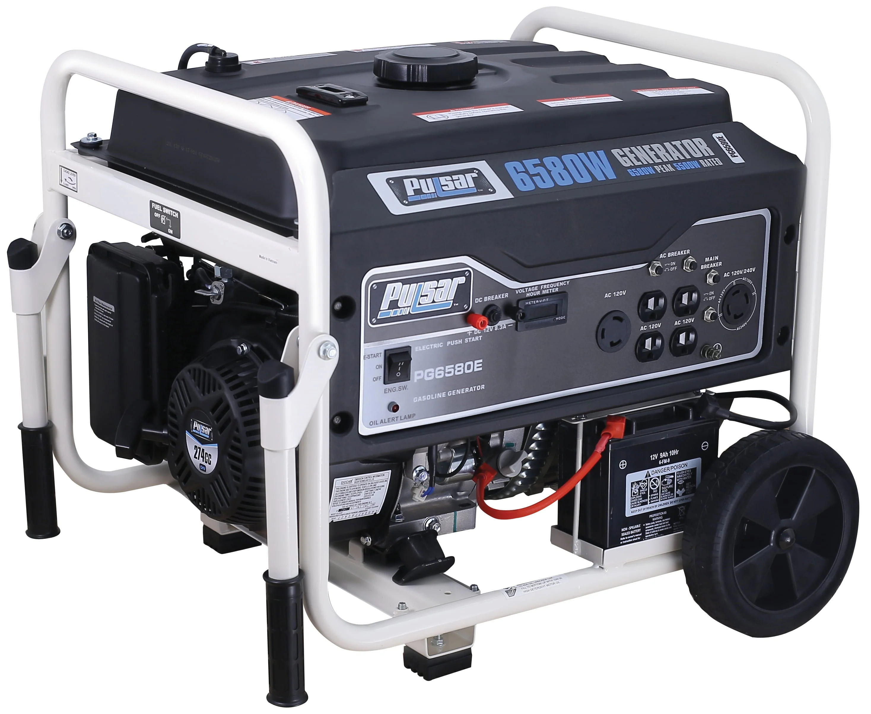 6580 Watt Portable Generator with Electric Start Image 3