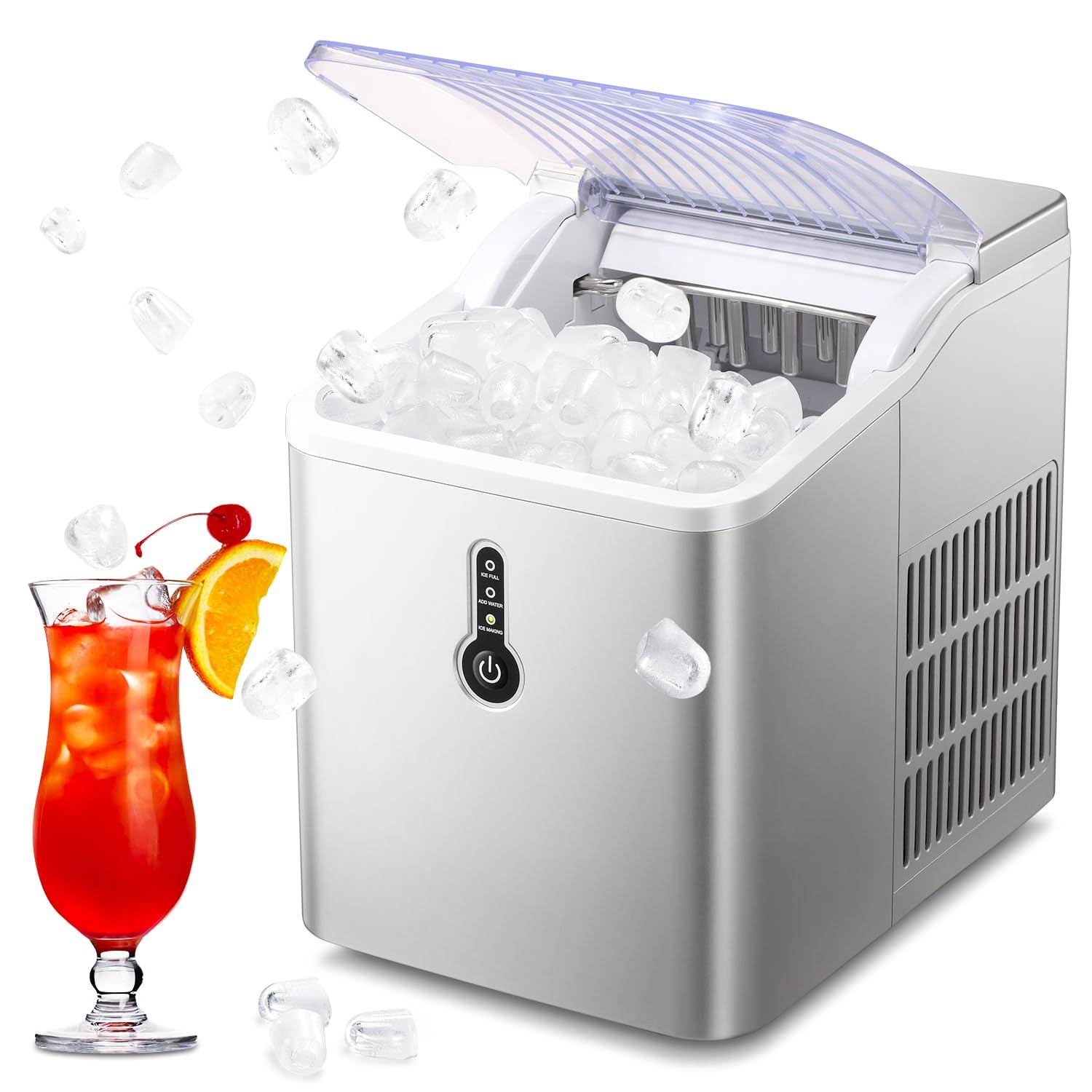 Countertop,Protable Ice Maker Machine with Ice Scoop and Ice Basket