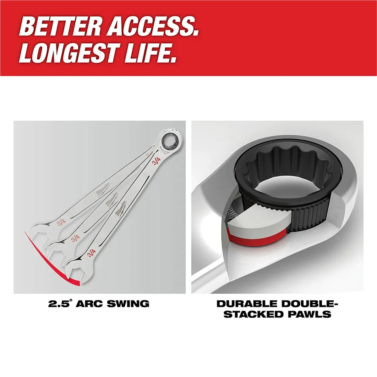 Milwaukee 48 - 22 - 9416 15pc Ratcheting Combination Wrench Set - SAE