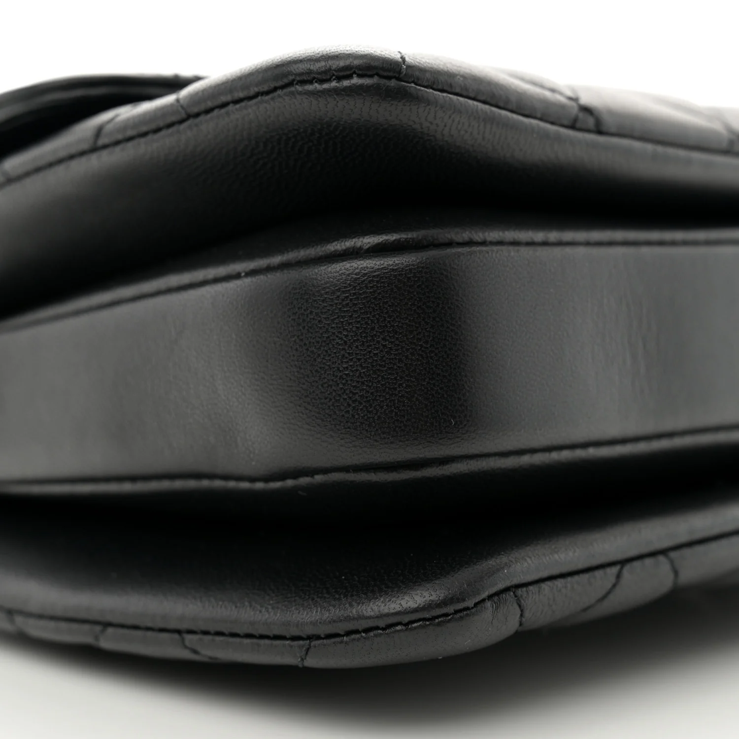 Lambskin Quilted Mini Trendy CC Dual Handle Flap Bag Black