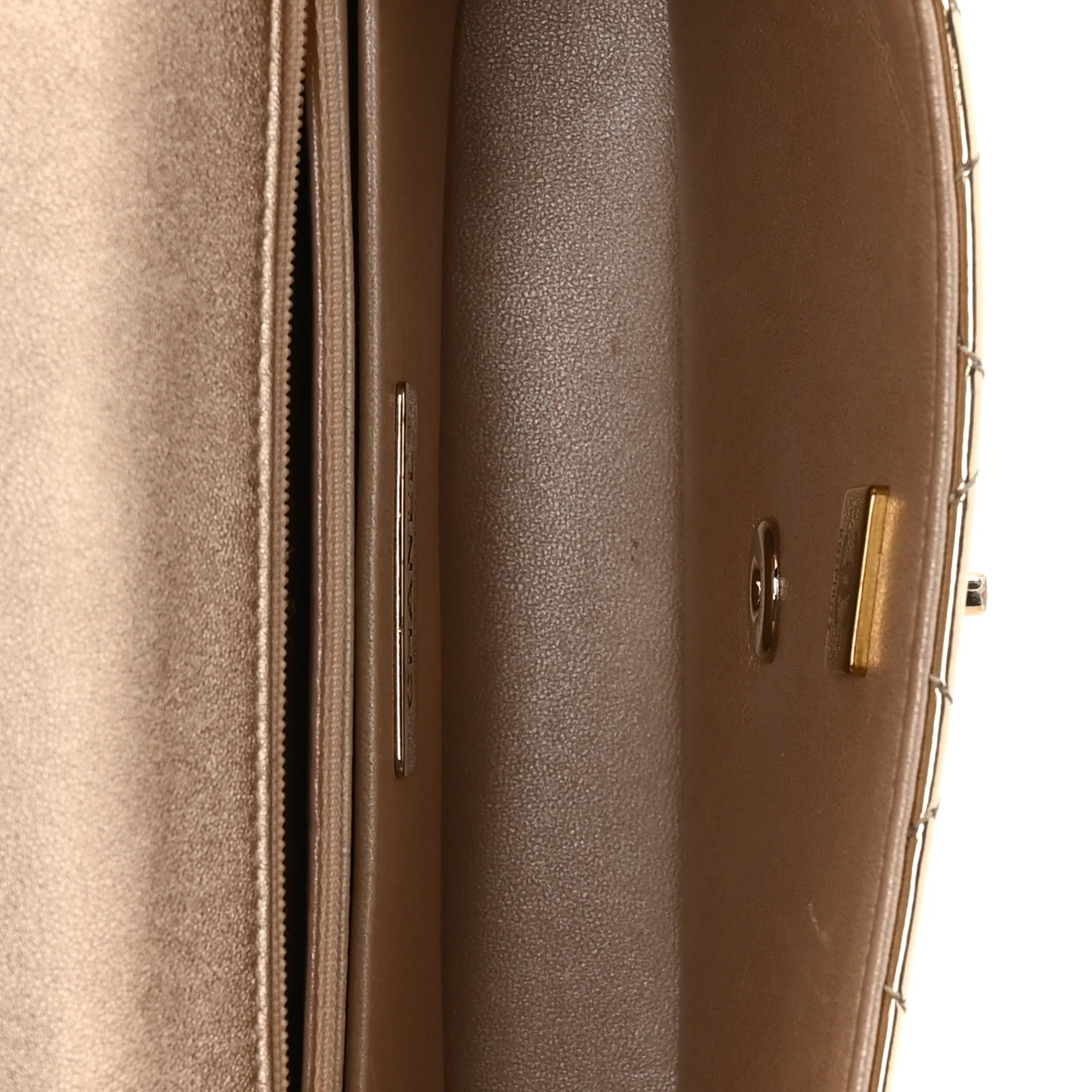 Mirror Calfskin Metallic Calfskin Medium Hollywood Boulevard Flap With Star Coin Purse Light Gold