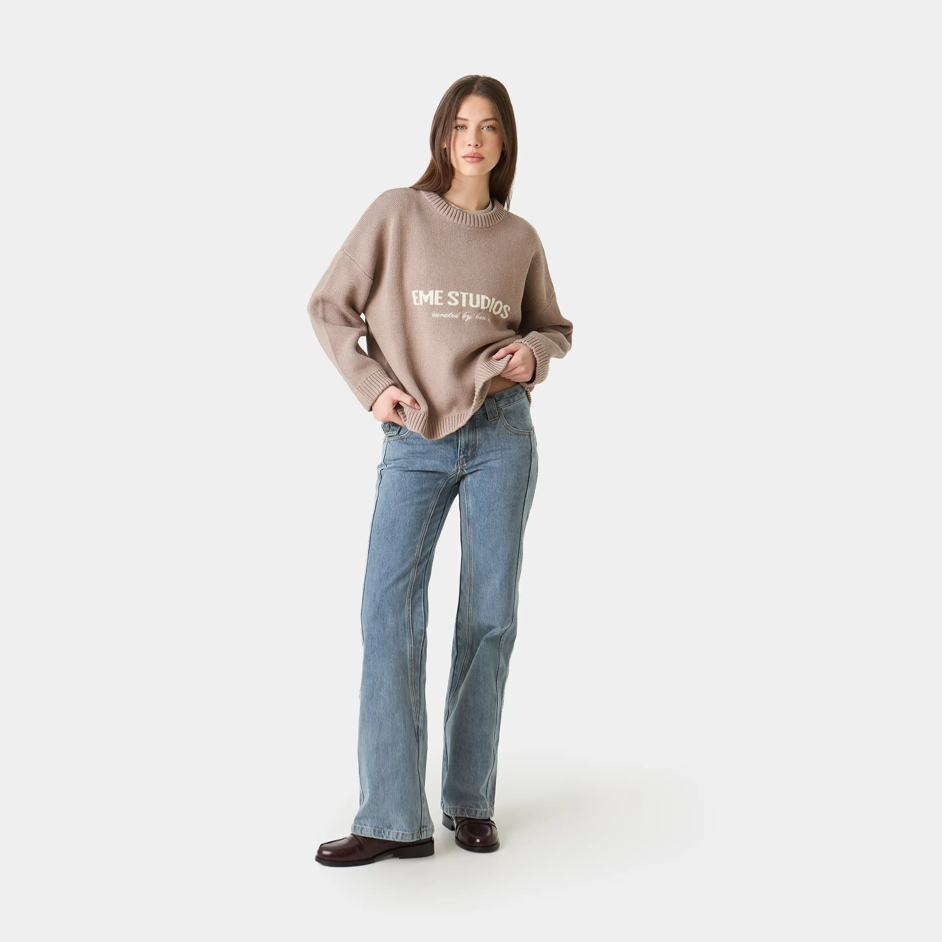 Master Muddy Brown Knit Sweater