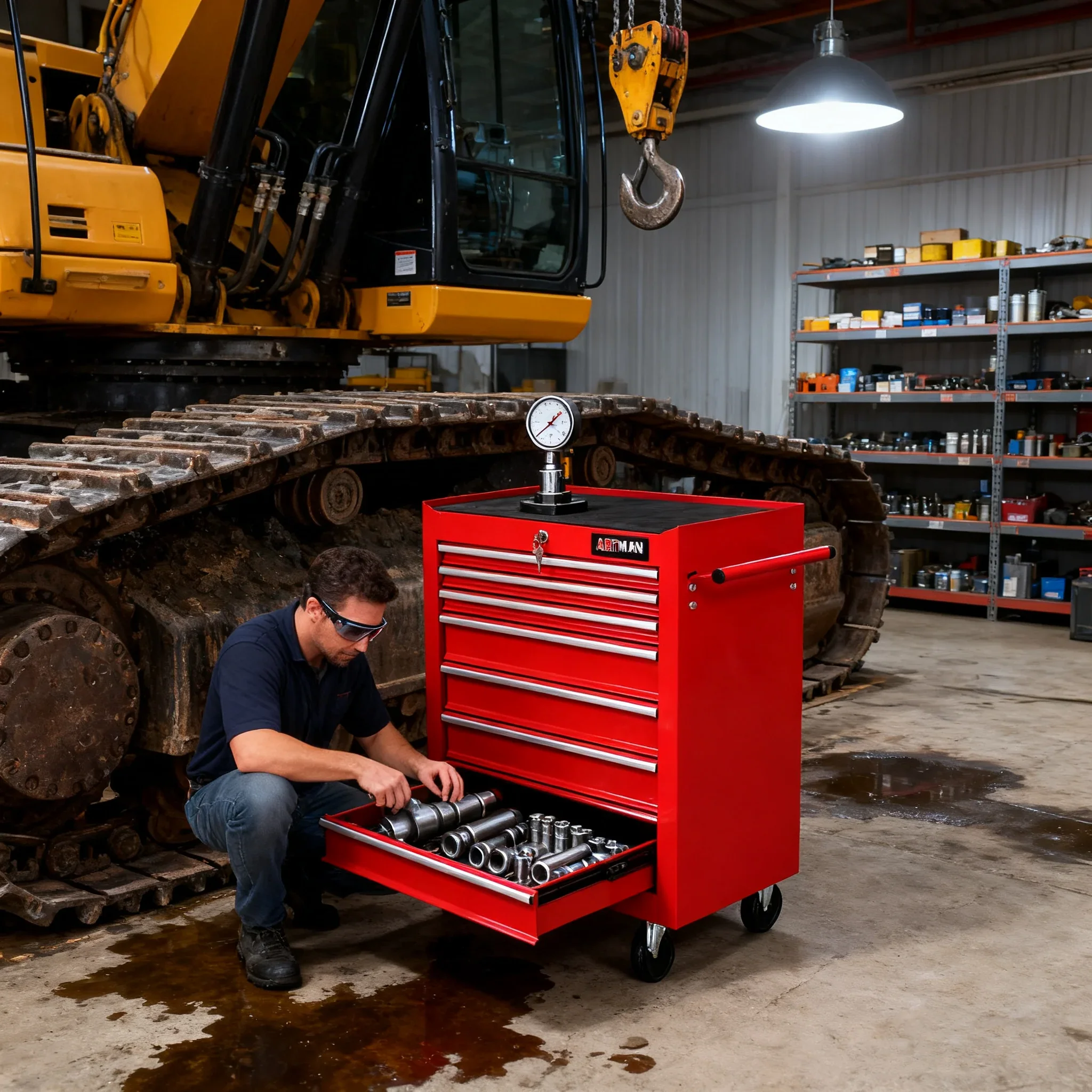 ARTMAN 7 Drawer Tool Rolling Storage Cart ,Tool Boxes Tool Chest with Wheels and Drawers for Garage Workshop Warehouse