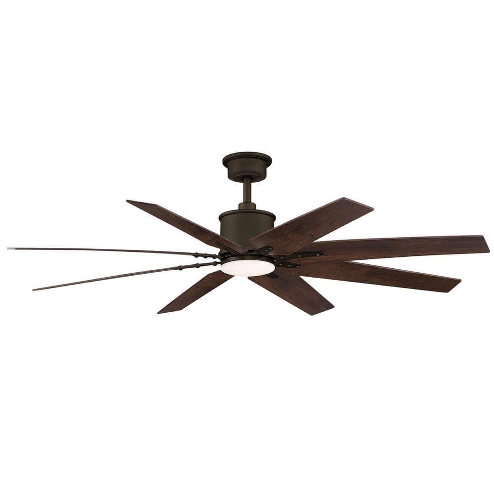 Home Decorators Collection YG915-EB Milbourne 60 in. Integrated LED Indoor Espresso Bronze Ceiling Fan with Light and Remote Control