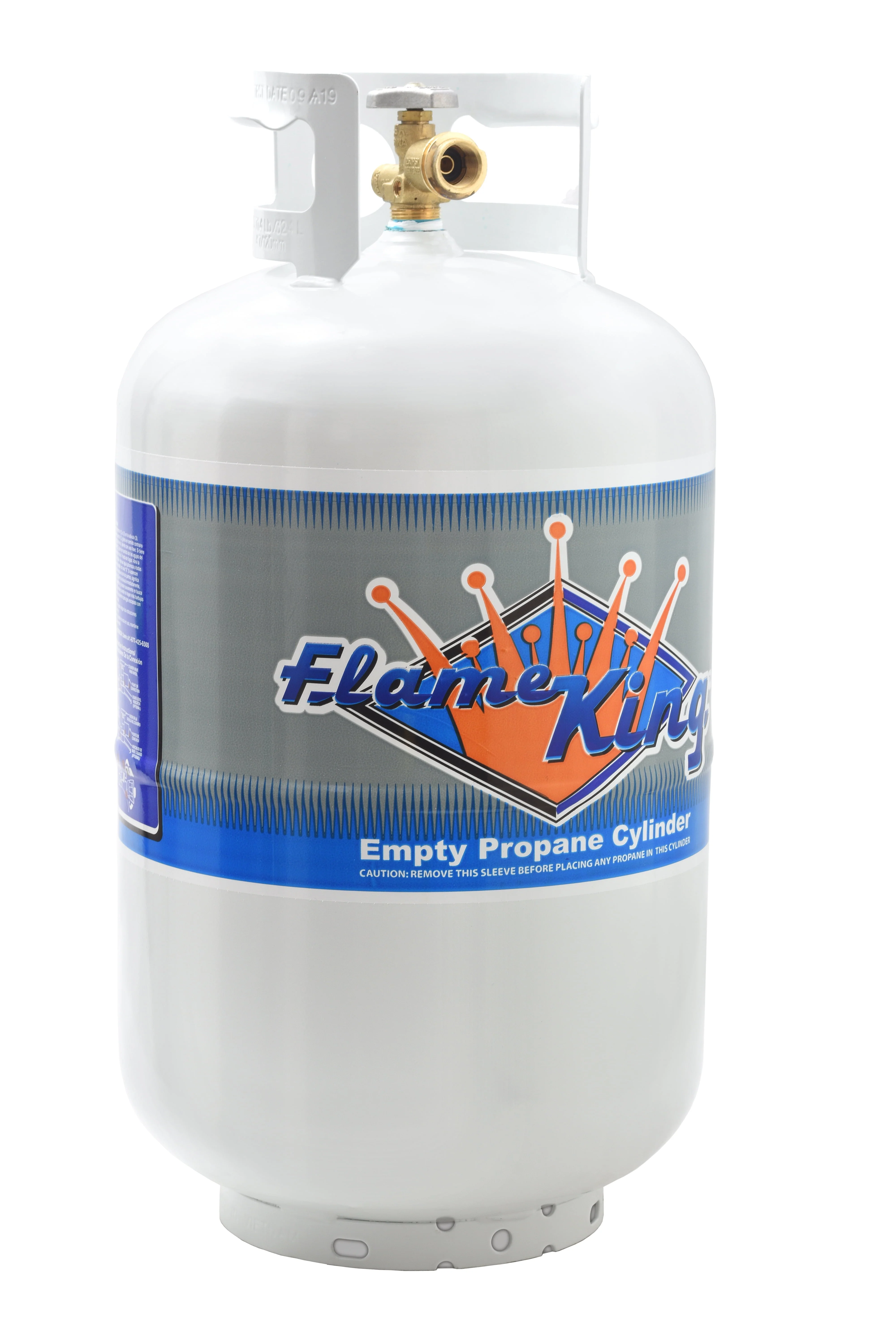 Flame King 30 lb LP Cylinder Propane Tank with Type 1 Overfill Protection Device Valve (Ships Empty) Image 2