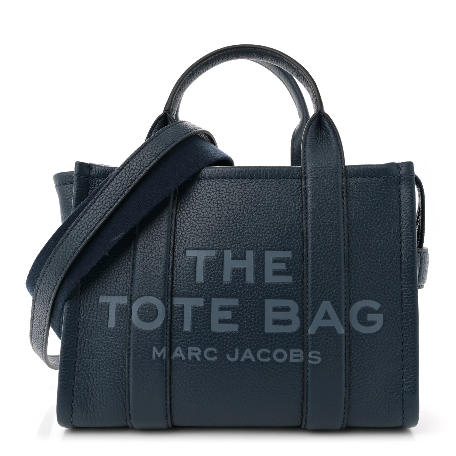 Grained Calfskin Small The Tote Bag Blue Sea