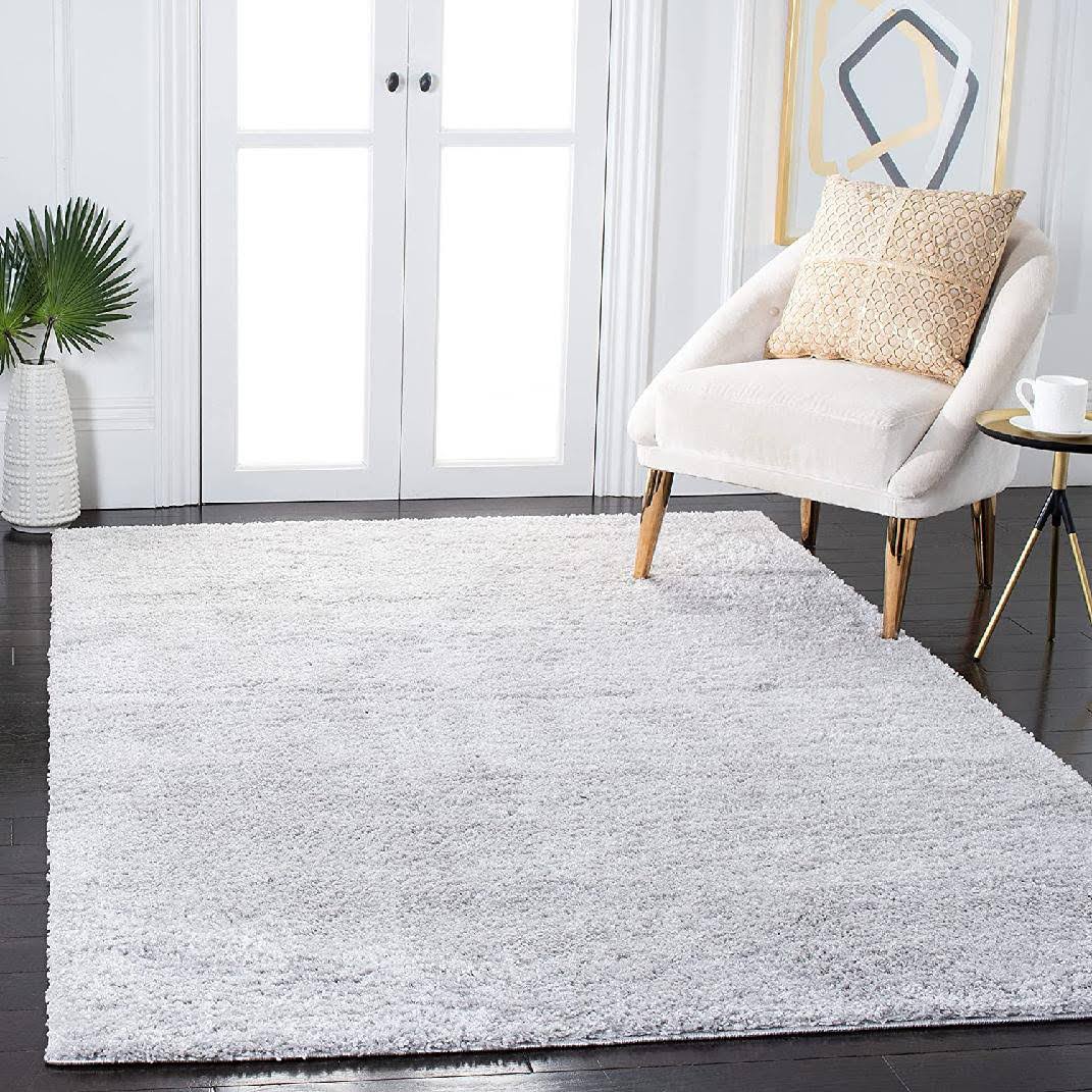 Aidoo Light Gray Area Rug Ebern Designs Rug Size: Rectangle 3' x 5'