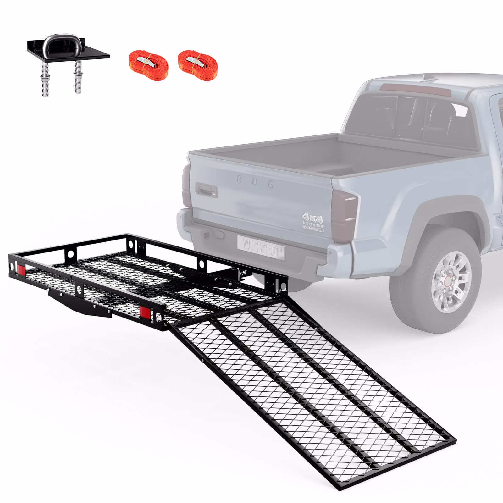Costway 500 lb Strong Wheelchair Hitch Carrier Mobility Electric Scooter Loading Ramp