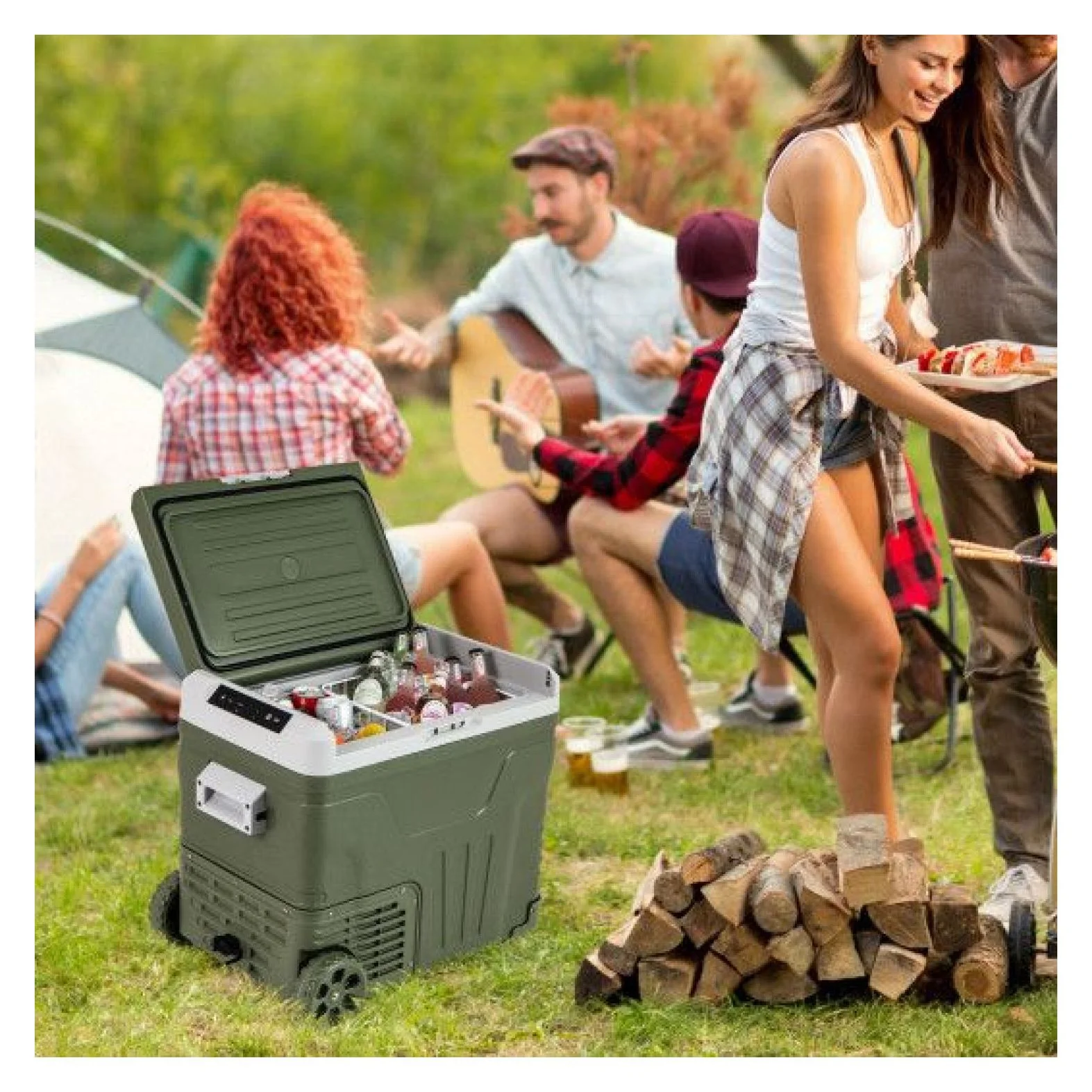 12V Car Refrigerator Portable Fridge 35L/50L Electric Cooler, Adjustable Temp -4�H~68�H, DC 12/24V AC 100-240V, for Road Trips, Camping, Food Preservation(35LA) - Image 5