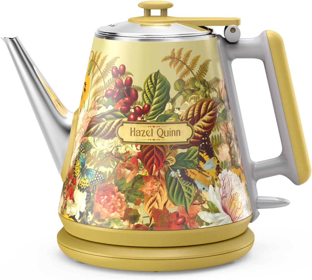 Hazel Quinn Electric Kettle, 1L/34oz Small Tea Kettle - Jet Black