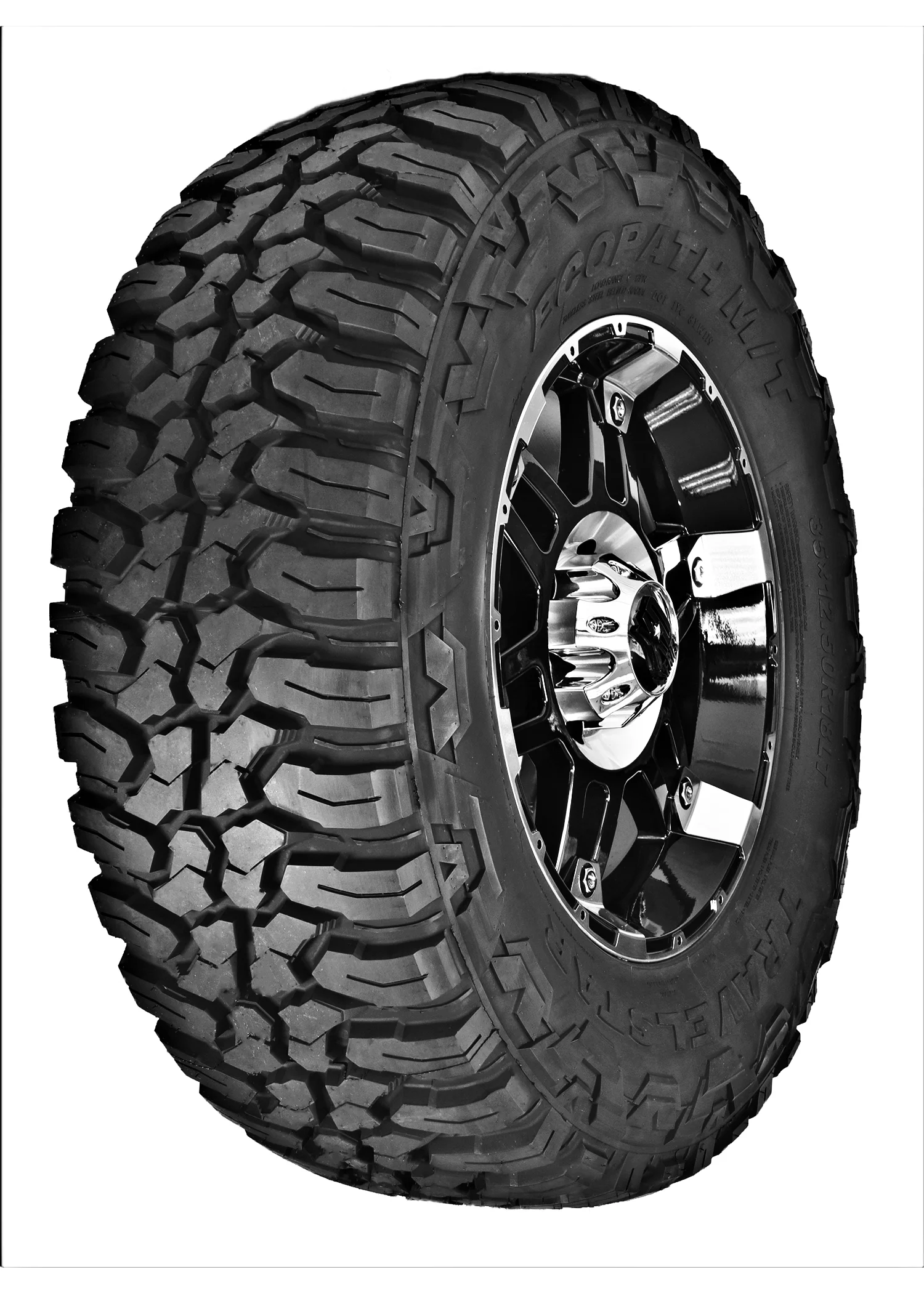 Travelstar Ecopath M/T 33X12.50R20 10 PR Load Range E 114Q SUV Light Truck Mud-Terrain Tire 33/12.50/20(Tire Only)
