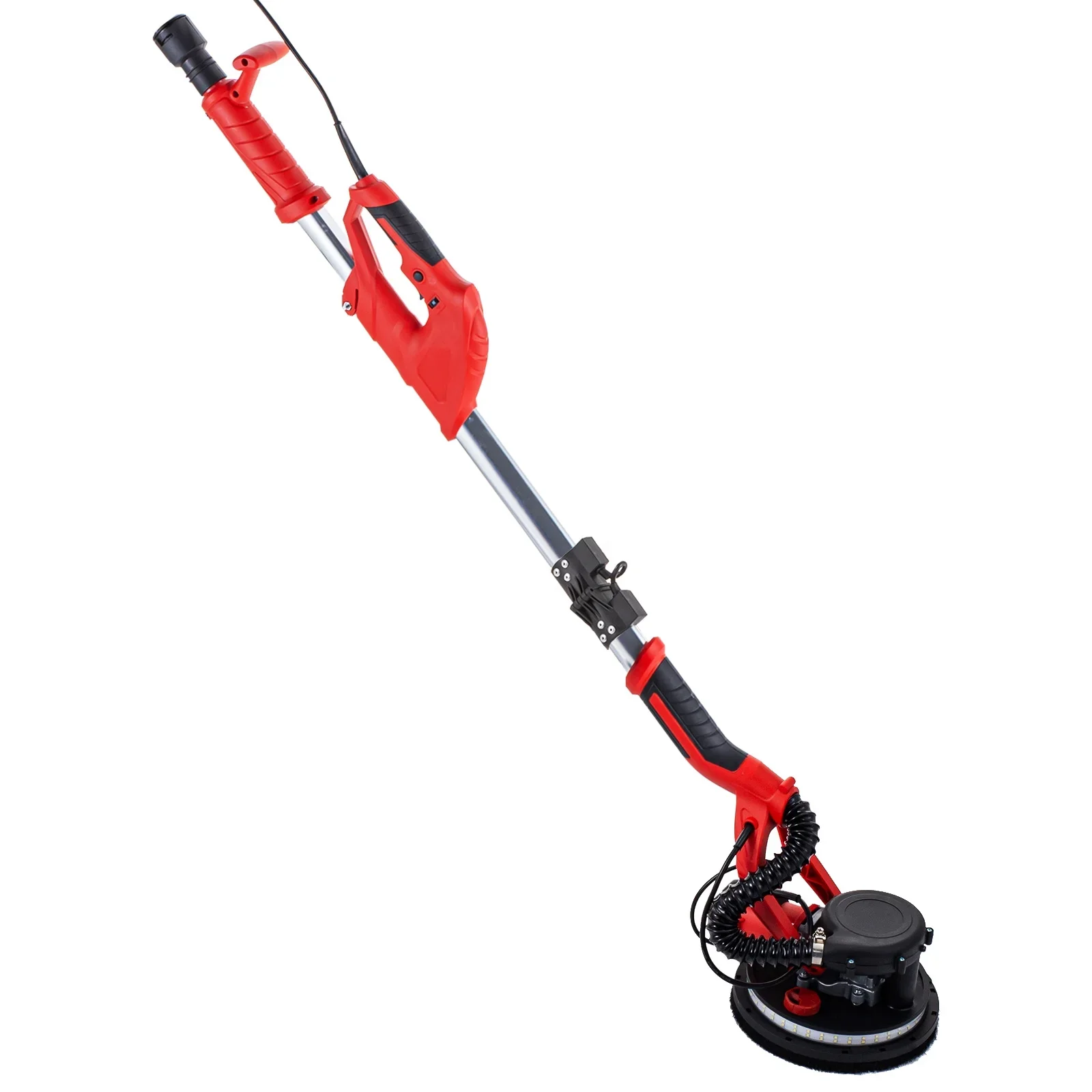 SKYSHALO Drywall Sander 850W, electric dry sander, speed change 800-1750 RPM, folding Sheerock sander, with telescope handle, electric sander, with LED bar light and vacuum bag, wall sander