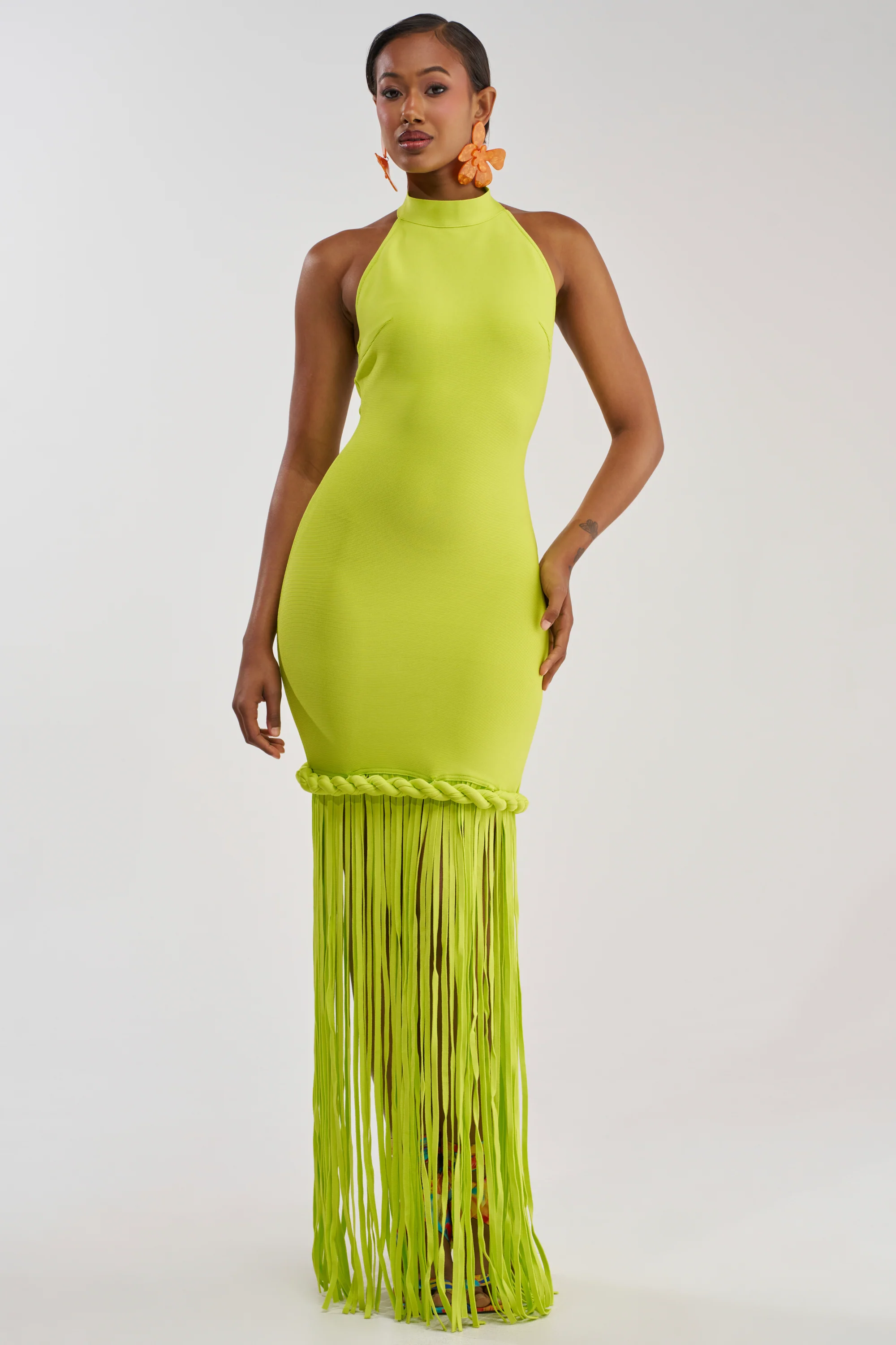 BEACH THEN CLUB MAXI DRESS IN LIME - Akira Store