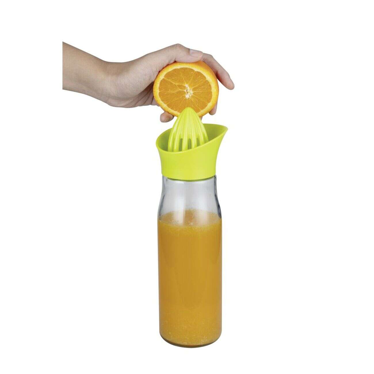 Bouteille presse-agrumes en verre et plastique 800ml Ø7,8xH28cm