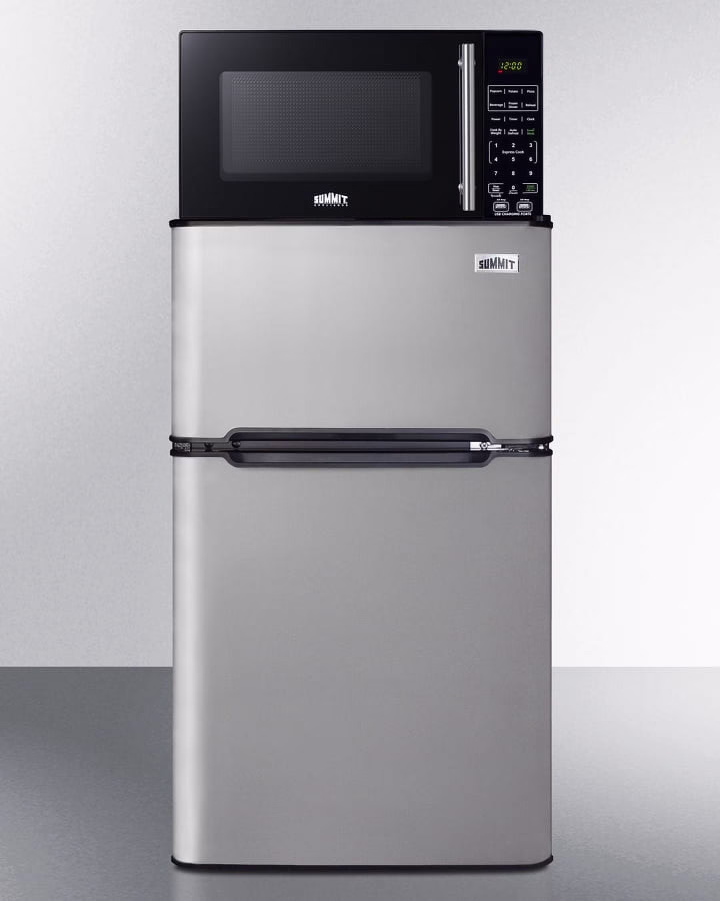 Summit Appliance 2 Door Microwave & Refrigerator - Freezer Combination with Allocator