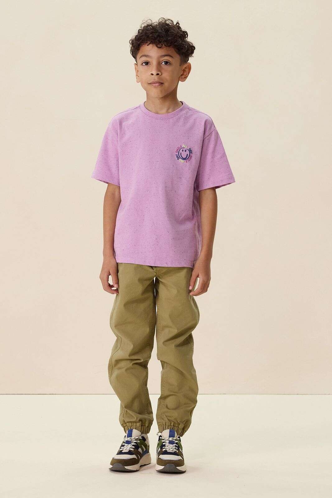 Lichtpaars T-shirt met artwork