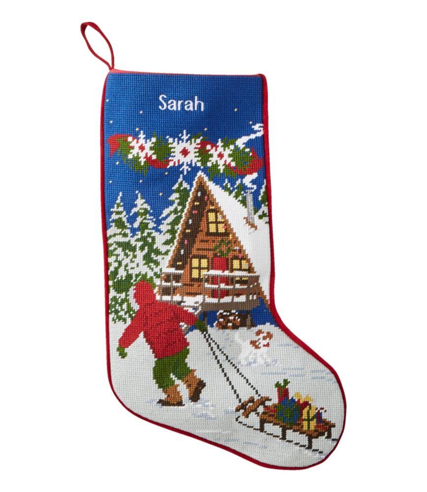 Christmas Needlepoint Stocking, Cotton Shape | L.L.Bean