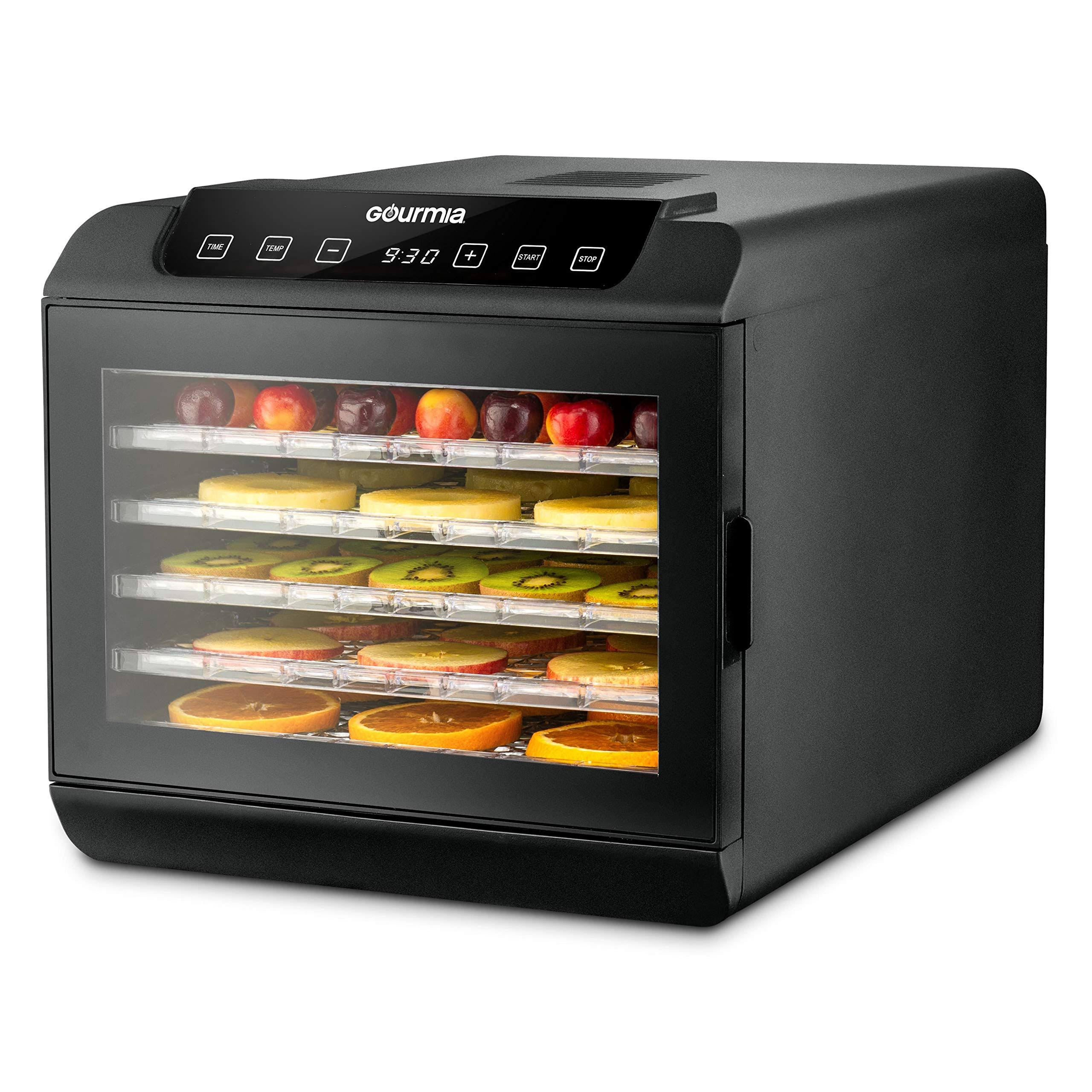 Gourmia gfd1680 Premium Countertop Food Dehydrator 6 Drying Shelves