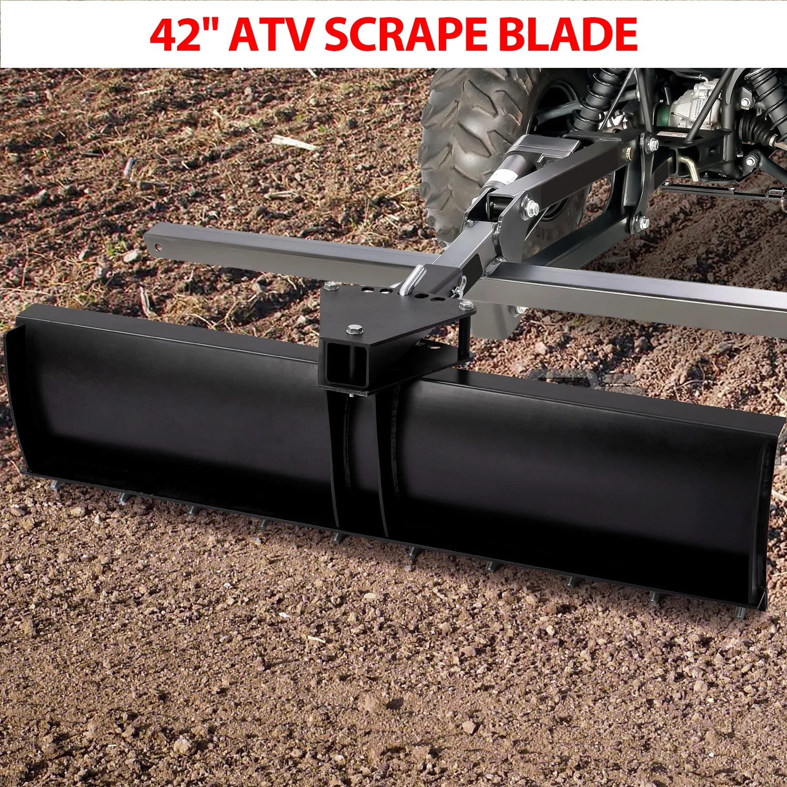 ATV/UTV 3 - Position Blade, Impact Implements Scrape Blade, 5 Adjustable Angles, Universal Compatibility with 2