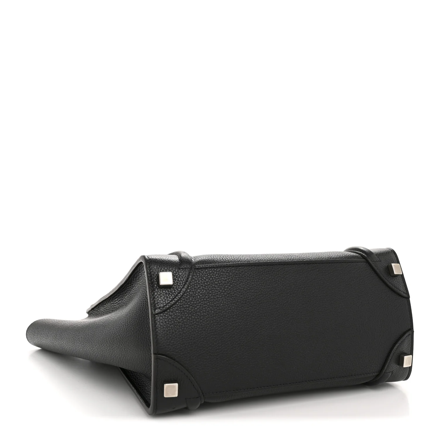 Drummed Calfskin Micro Luggage Black