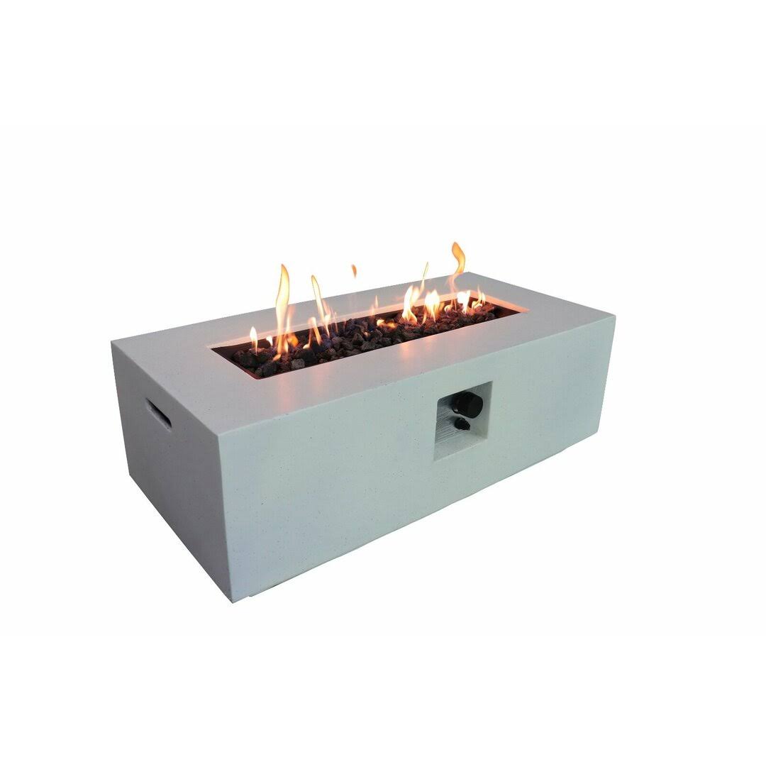 Rashid Rectangle Fire Pit Table Size: 16