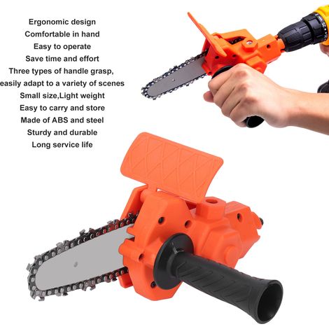 Perceuse électrique à adaptateur de scie, tête de Conversion, tronçonneuse Portable Orange — vue 5