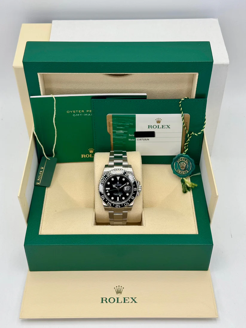 [Super Clone]Rolex GMT-Master II 116710LN 40 mm Stainless Steel Black Dial Men's Watch