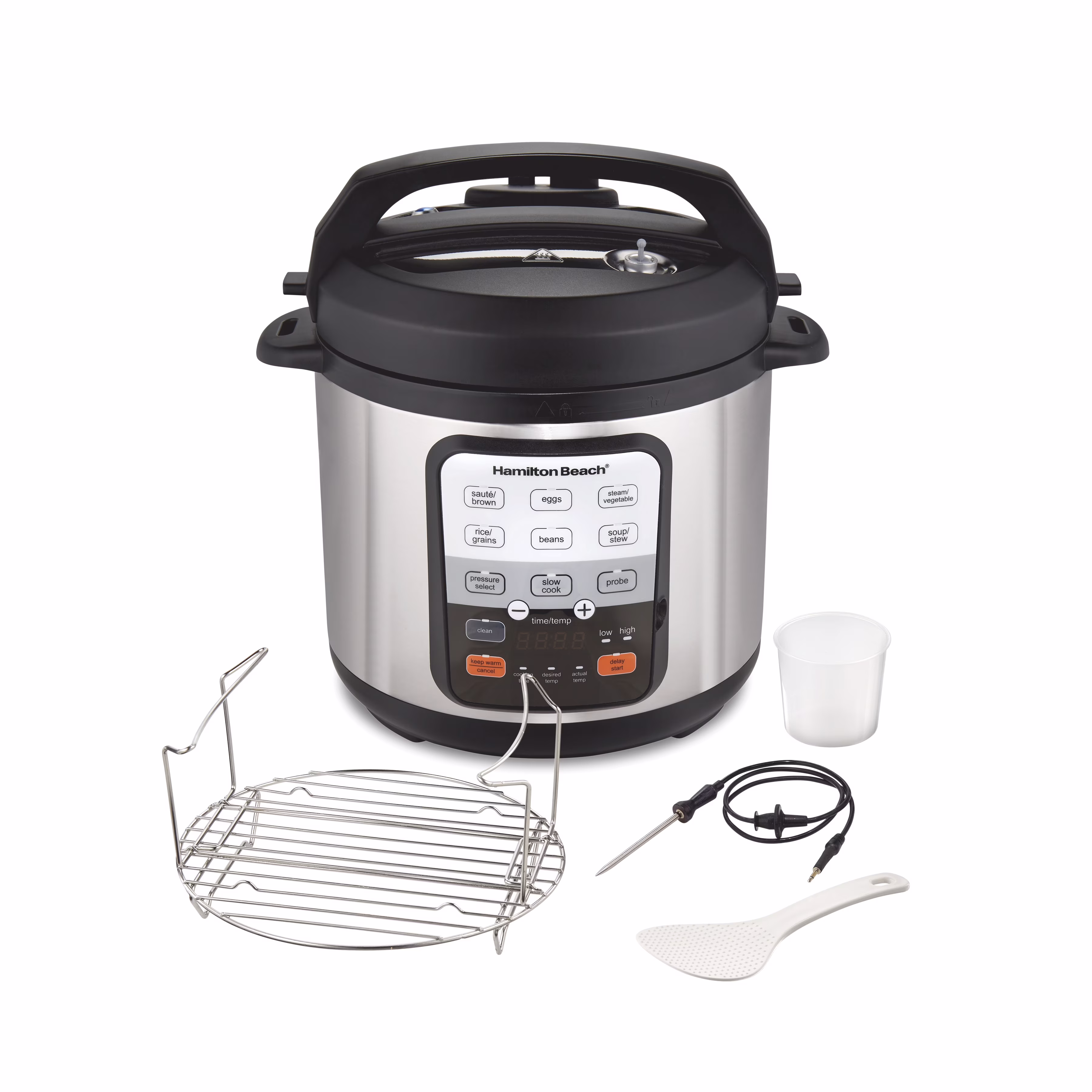 Hamilton Beach 6 Quart 6 - in - 1 Pressure Cooker, Multi - Cooker, Slow Cooker, Steamer, Saut, Rice Cooker, & More