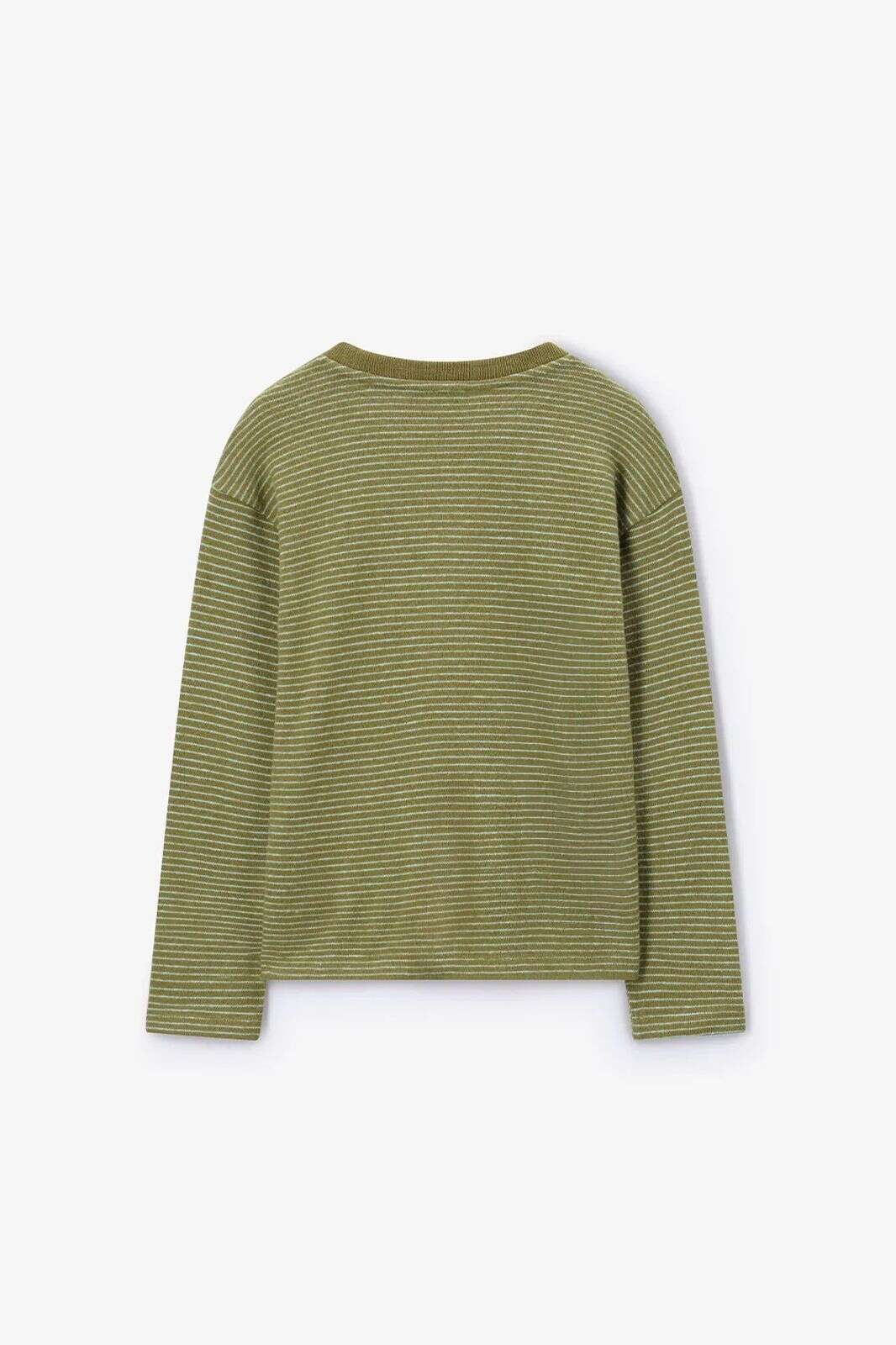 Donkergroene gestreepte longsleeve