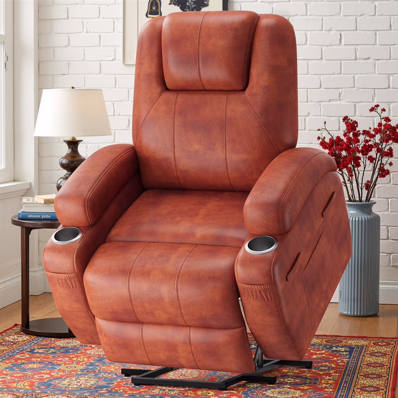 power lift electric Massage recliner chair Oversized Single Sofa with Cup Holder for elderly,Black(Black) - Image 3