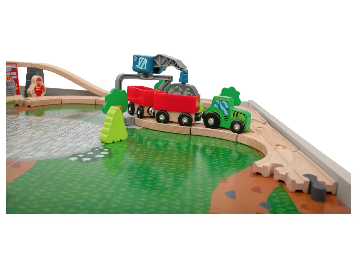 lupilu Table de jeu Chemin de fer en bois